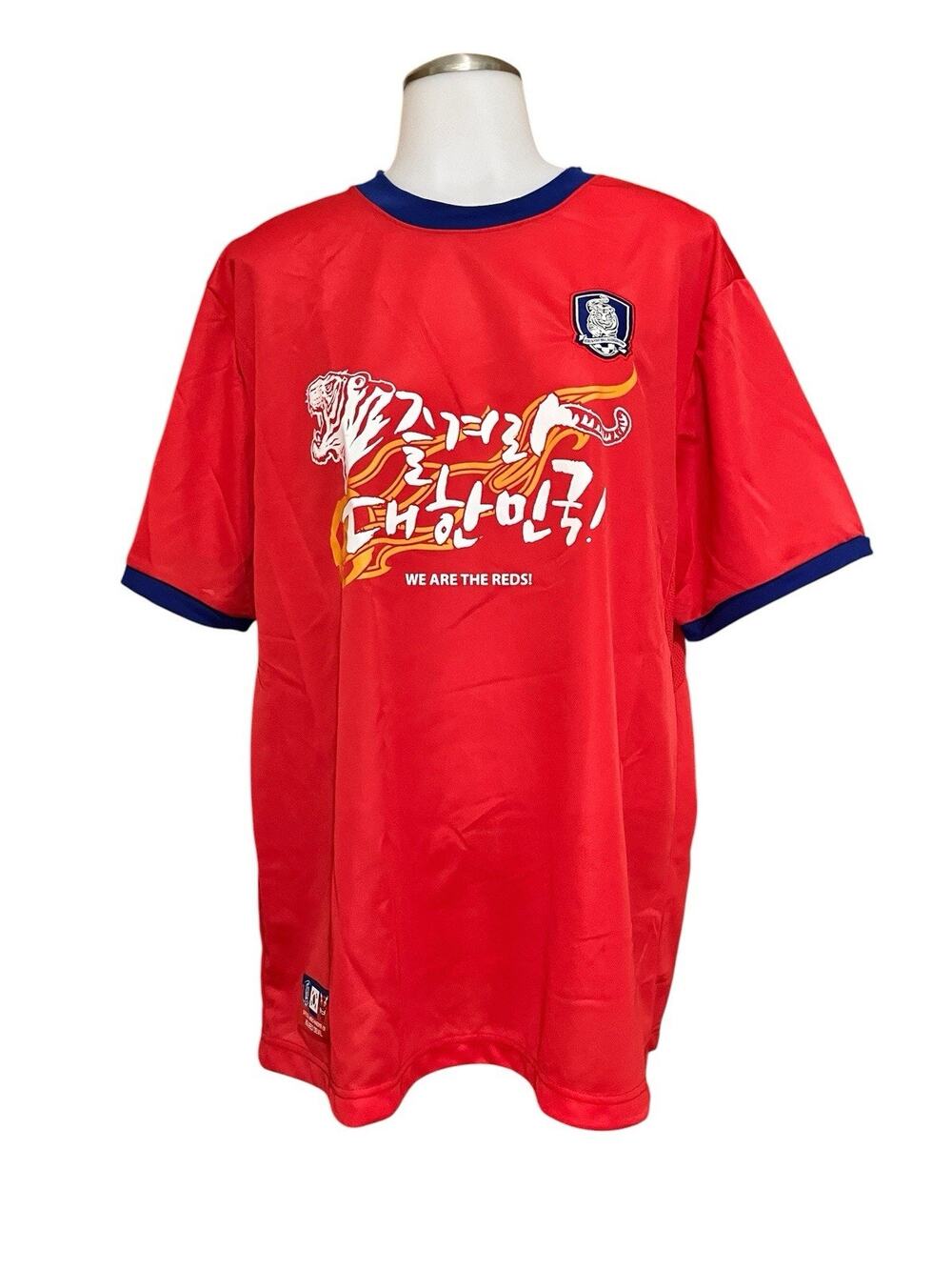 South Korea National Team Jersey Mens XL Red Blue Soccer Sundle KFA Red Devil